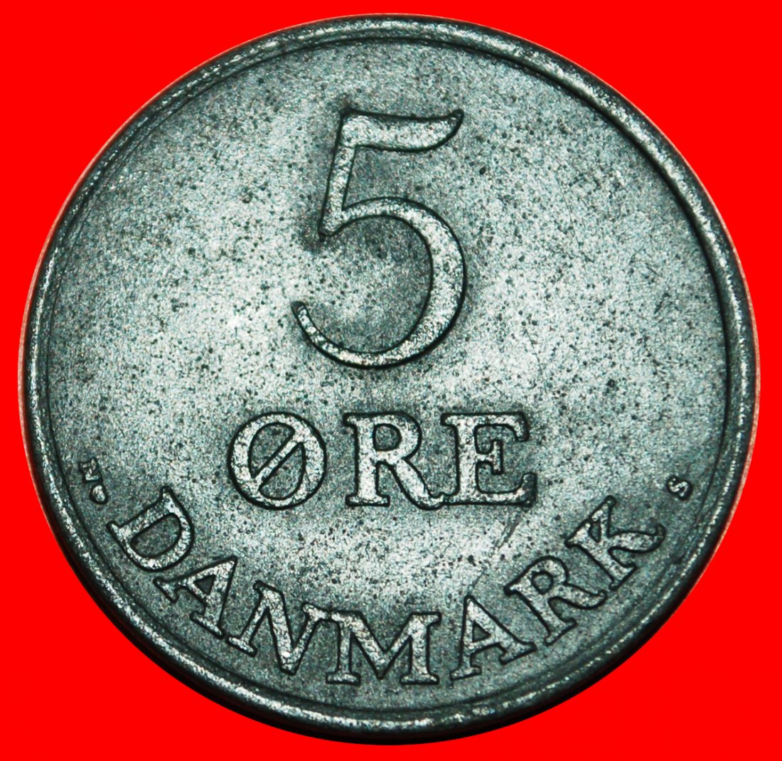  * MONOGRAM (1950-1964): DENMARK ★ 5 ORE 1952! FREDERICK IX (1899-1972) LOW START! ★ NO RESERVE!   