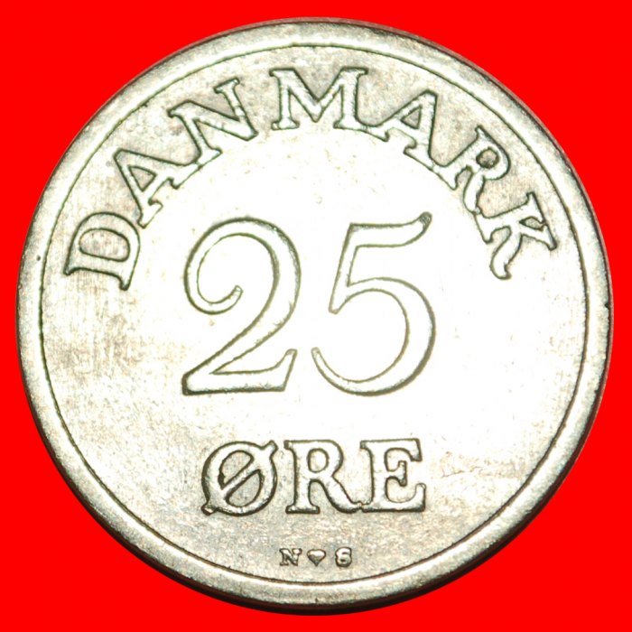  * MONOGRAM (1948-1960): DENMARK ★ 25 ORE 1951! FREDERICK IX (1899-1972) LOW START! ★ NO RESERVE!   