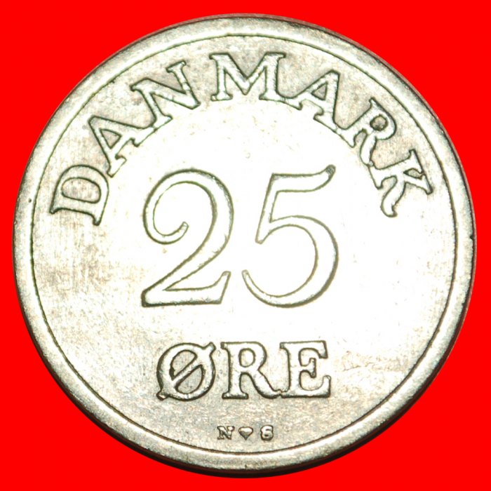  * MONOGRAMM (1948-1960): DÄNEMARK ★ 25 OERE 1951! FREDERIK IX. (1899-1972) OHNE VORBEHALT!   