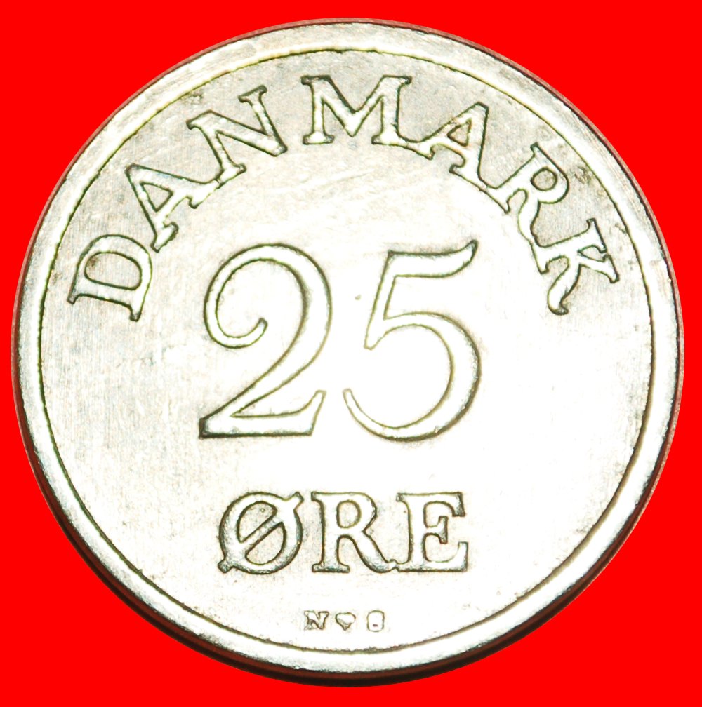  * MONOGRAM (1948-1960): DENMARK ★ 25 ORE 1953! FREDERICK IX (1899-1972) LOW START! ★ NO RESERVE!   