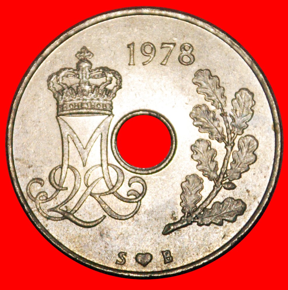  * MONOGRAM (1973-1988): DENMARK ★ 25 ORE 1978 UNC MINT LUSTER! LOW START! ★ NO RESERVE!   