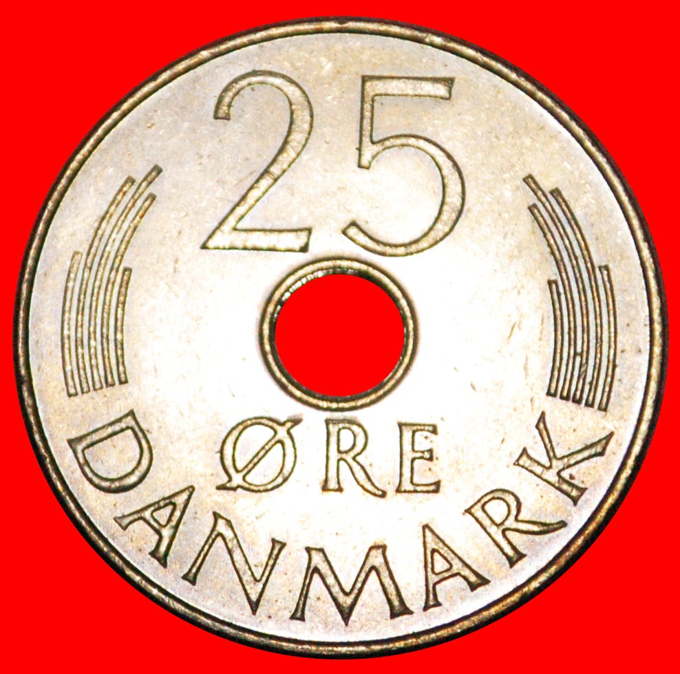  * MONOGRAM (1973-1988): DENMARK ★ 25 ORE 1986 UNC MINT LUSTER! LOW START! ★ NO RESERVE!   