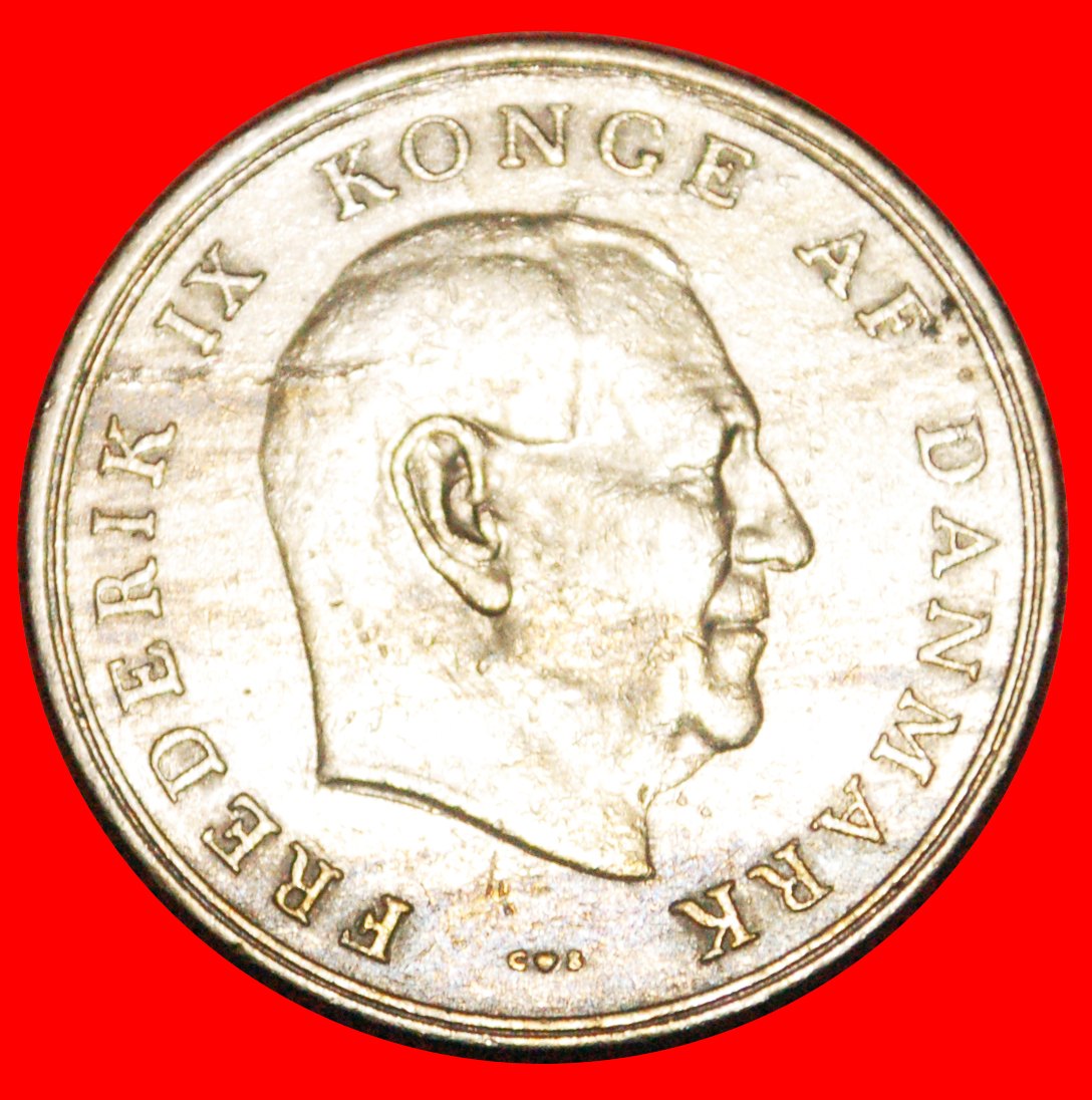  * GRÖNLAND und FÄRÖER (1960-1972): DÄNEMARK ★ 1 KRONE 1962! FREDERIK IX. (1899-1972) OHNE VORBEHALT!   