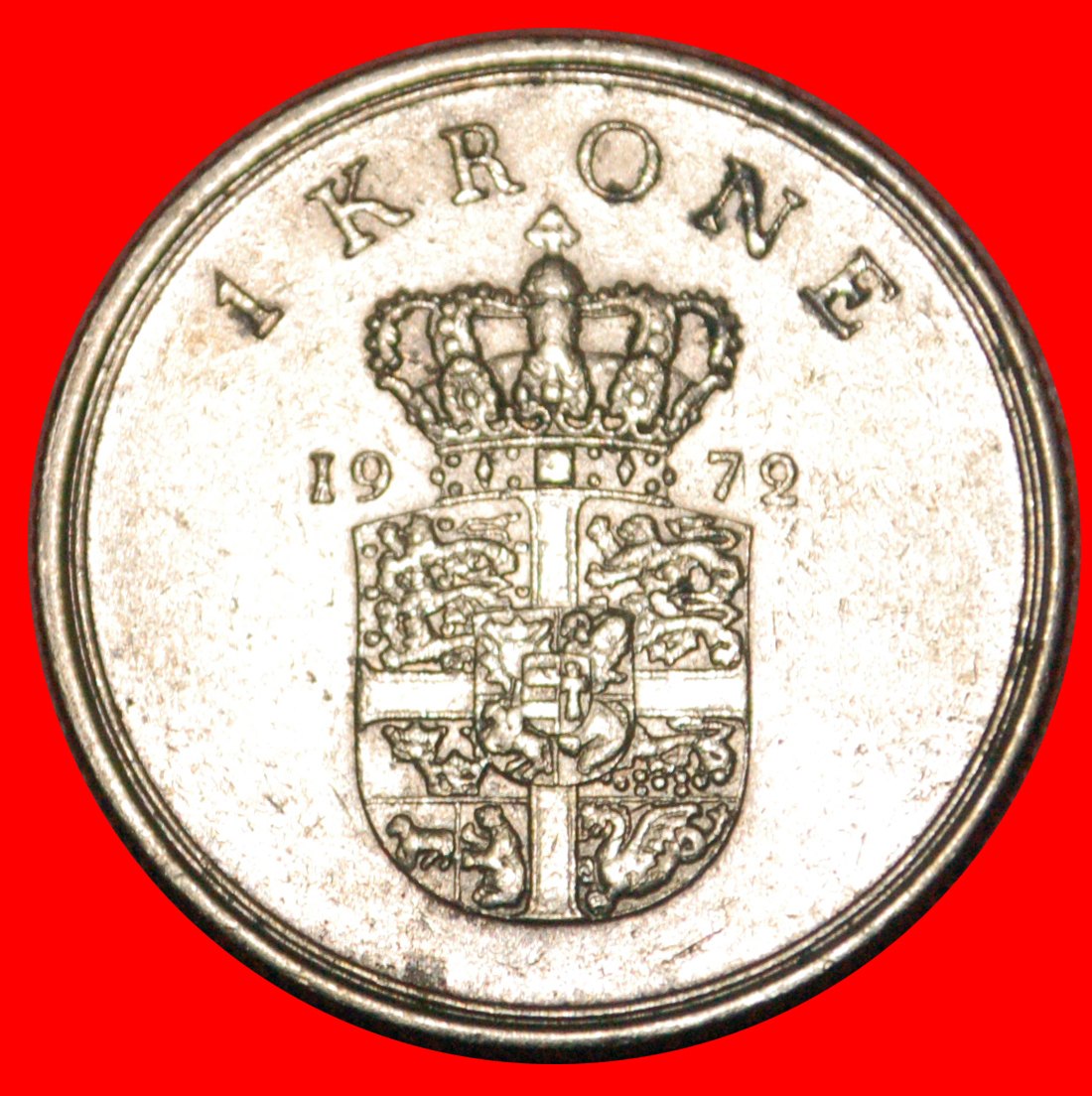  * GRÖNLAND und FÄRÖER (1960-1972): DÄNEMARK ★ 1 KRONE 1972! FREDERIK IX. (1899-1972) OHNE VORBEHALT!   