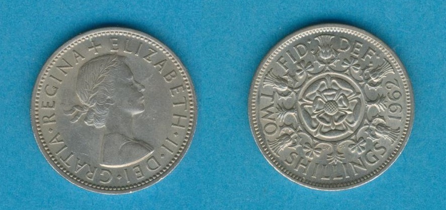  Großbritannien 2 Shillings 1962   