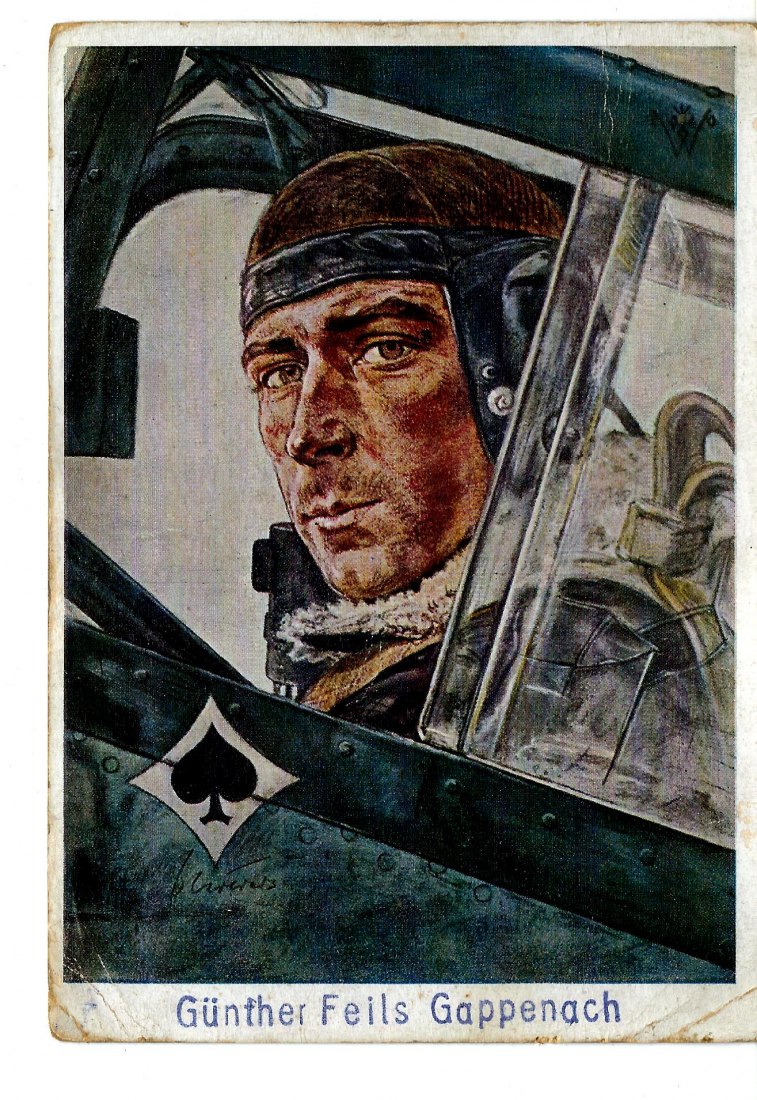  III Reich II Weltkrieg  Militaria Postkarte Mölders selten  Goldankauf Koblenz Maurer H 64   
