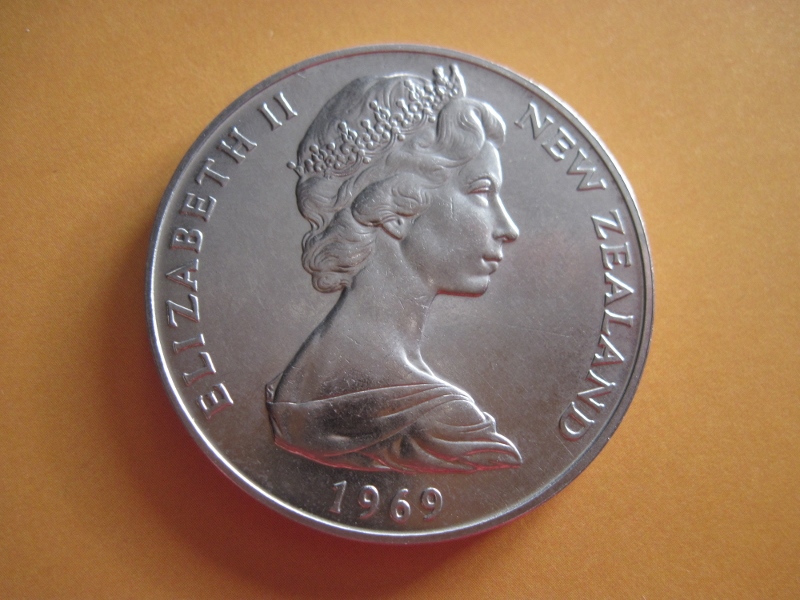  1 Dollar Neuseeland 1969 Elizabeth II. Captain Cook's Charts 200 Jahre   