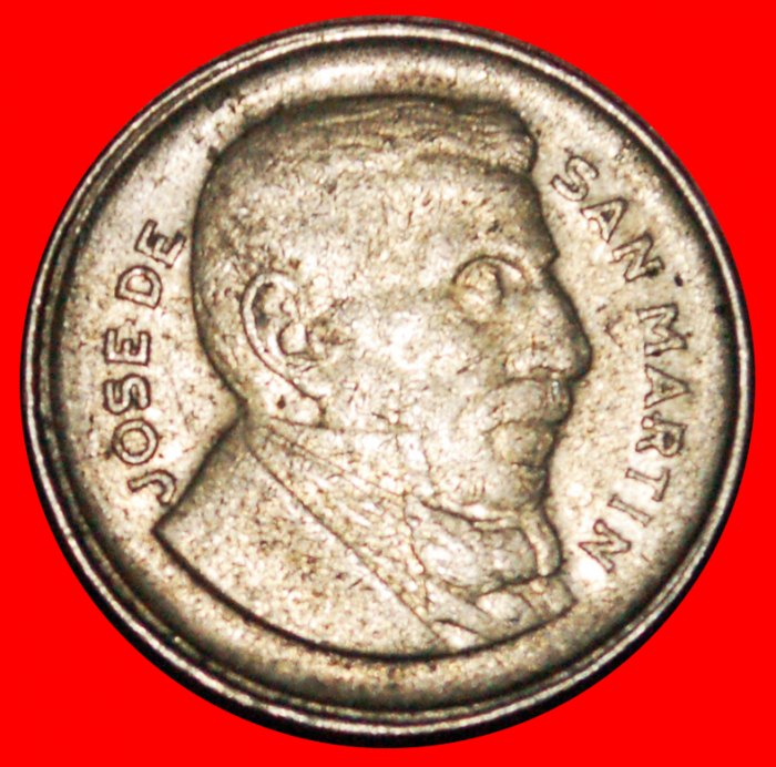  * SAN MARTIN (1778-1850): ARGENTINIEN ★ 10 CENTAVOS 1954! OHNE VORBEHALT!   