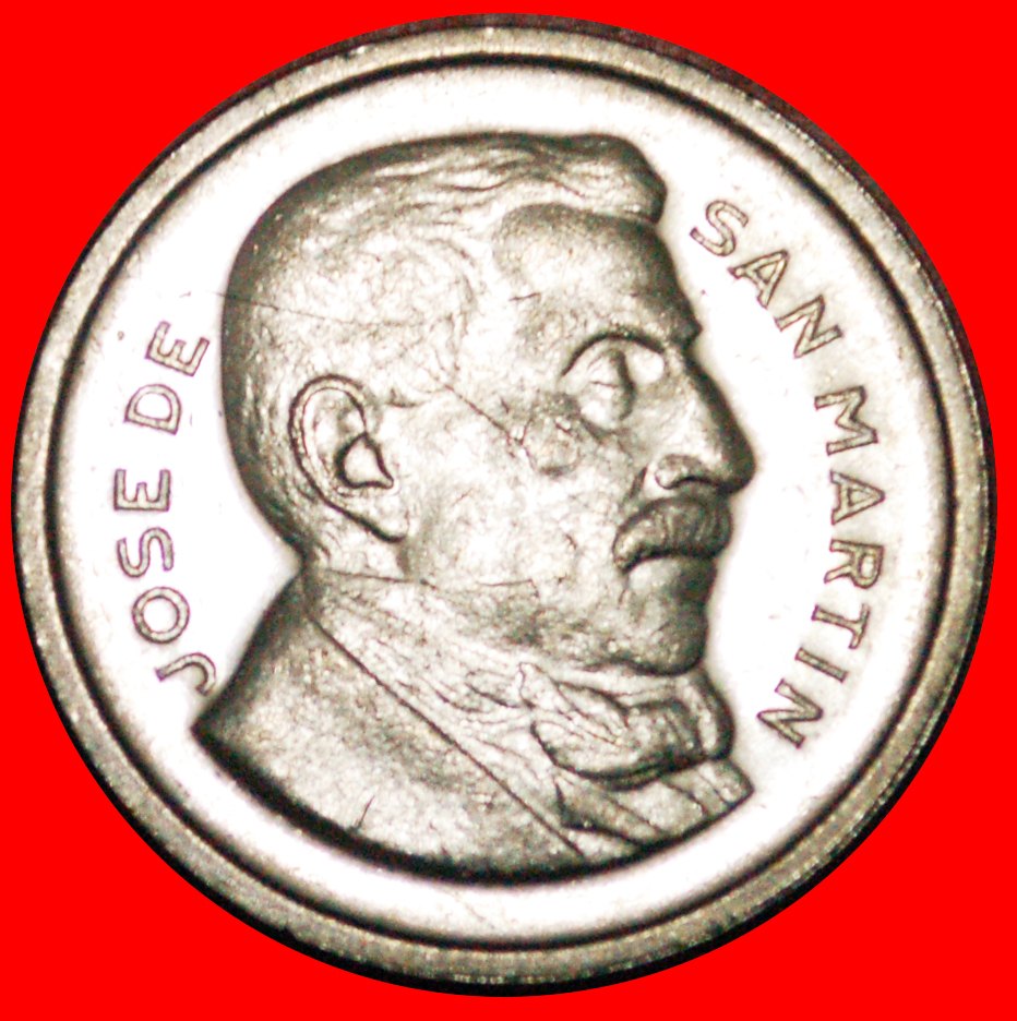  * SAN MARTIN (1778-1850): ARGENTINA ★ 50 CENTAVOS 1953 MINT LUSTRE! LOW START ★ NO RESERVE!   