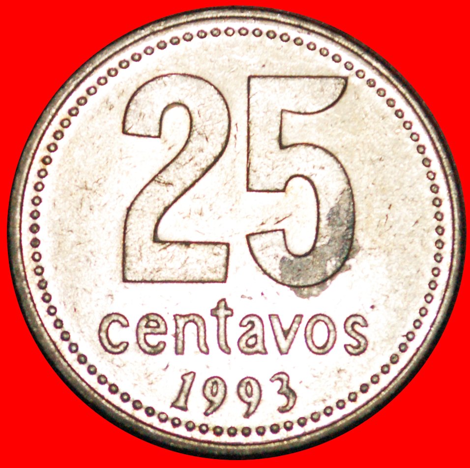  * KOREA: ARGENTINIEN ★ 25 CENTAVOS 1993! VERÖFFENTLICHT WERDEN! OHNE VORBEHALT!   