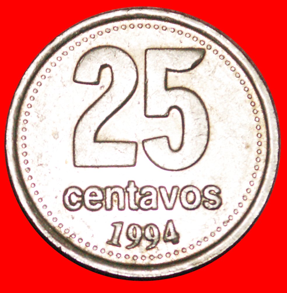  * SÜDAFRIKA: ARGENTINIEN ★ 25 CENTAVOS 1994! VERÖFFENTLICHT WERDEN! OHNE VORBEHALT!   