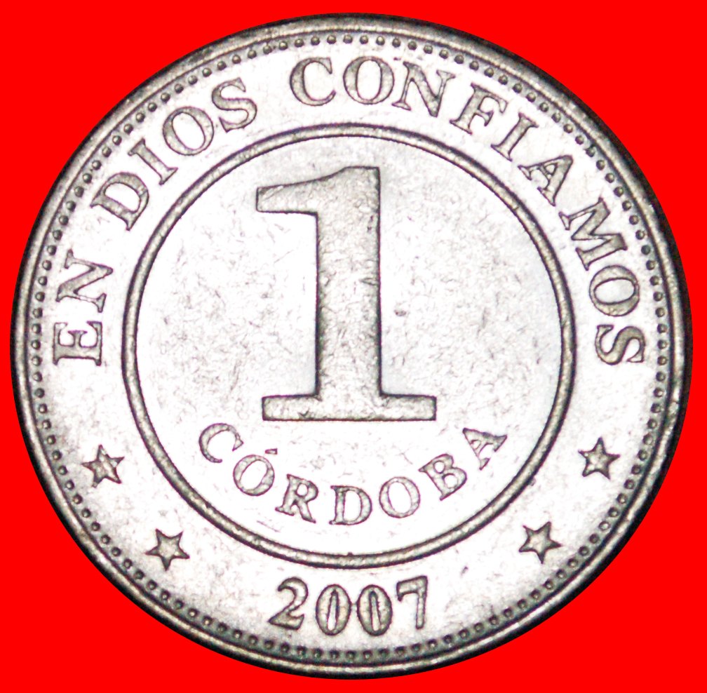  * RAINBOW (2002-2014): NICARAGUA ★ 1 CORDOBA 2007 MINT LUSTER! LOW START ★ NO RESERVE!   