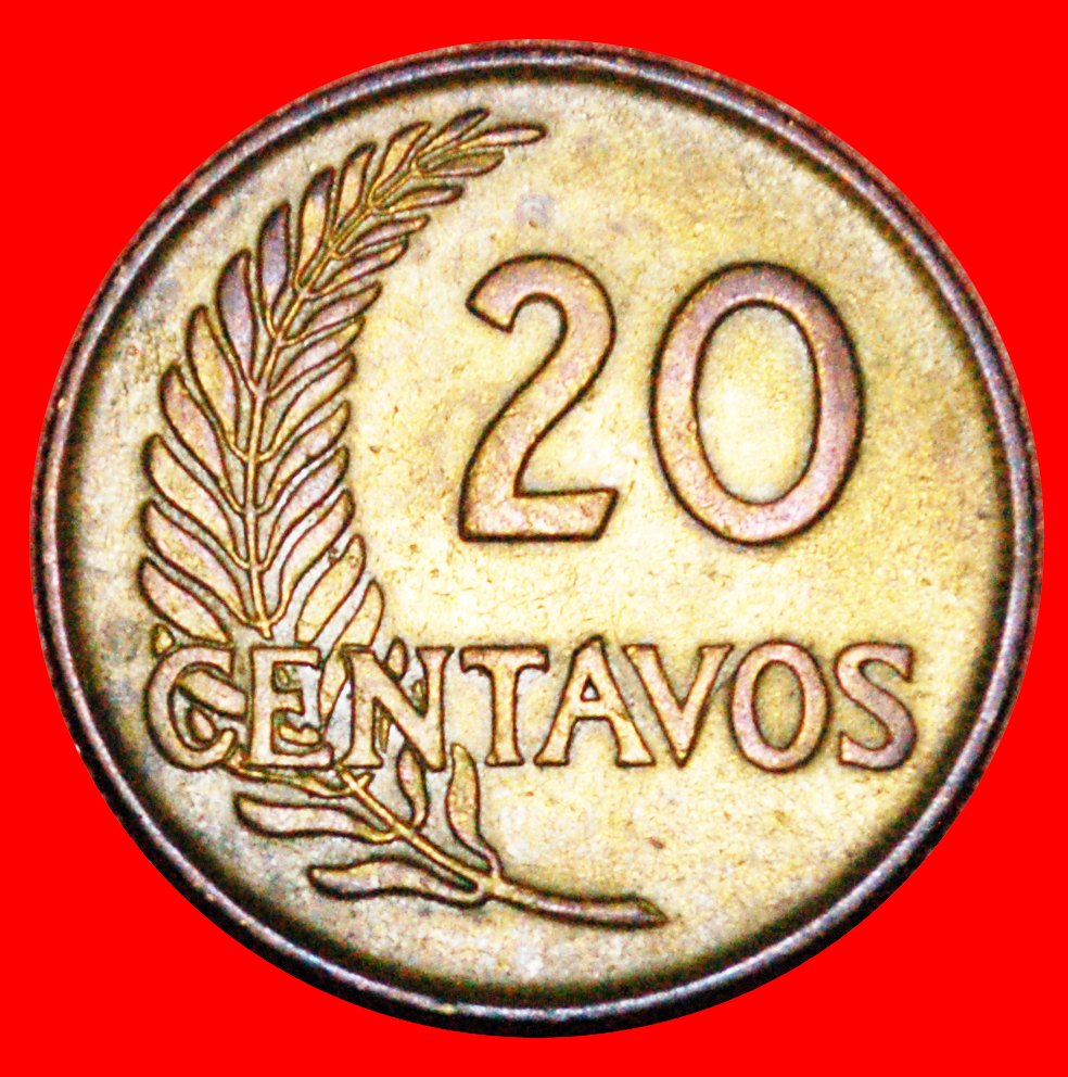  * WITH AFP: PERU ★ 20 CENTIMOS 1957! LOW START ★ NO RESERVE!   