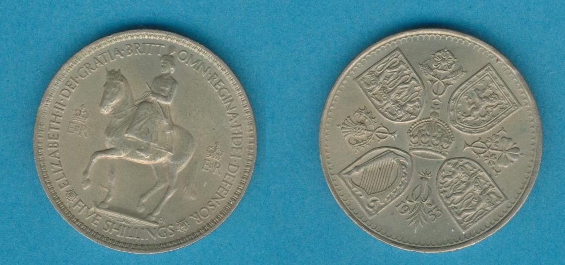  Großbritannien 5 Shillings 1953   
