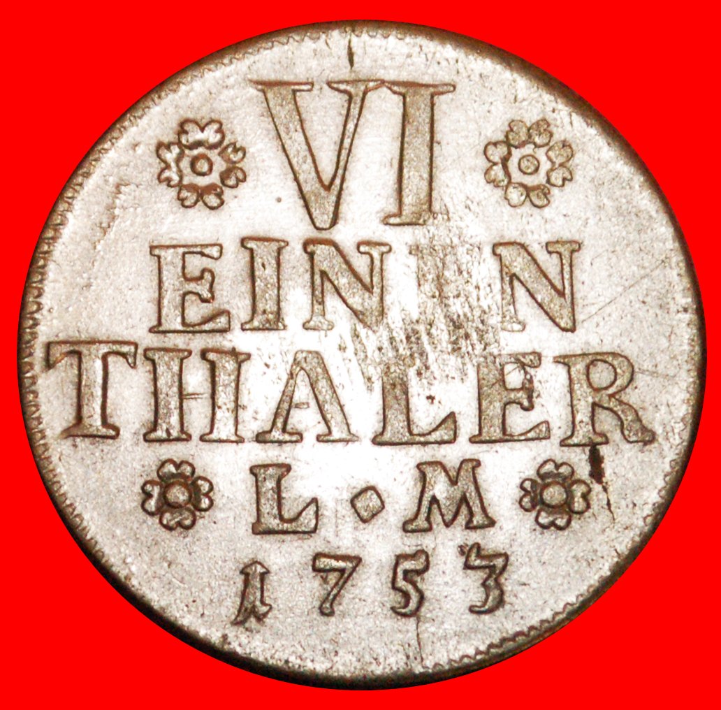  * CHARLES I (1735-1780): GERMANY ★ 1/6 THALER 1753 BRUNSWICK-WOLFENBUTTEL! LOW START ★ NO RESERVE!   