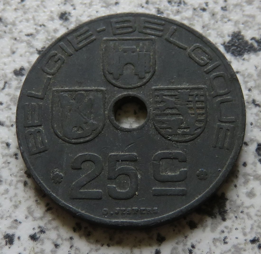  Belgien 25 Centimes 1945, nl   