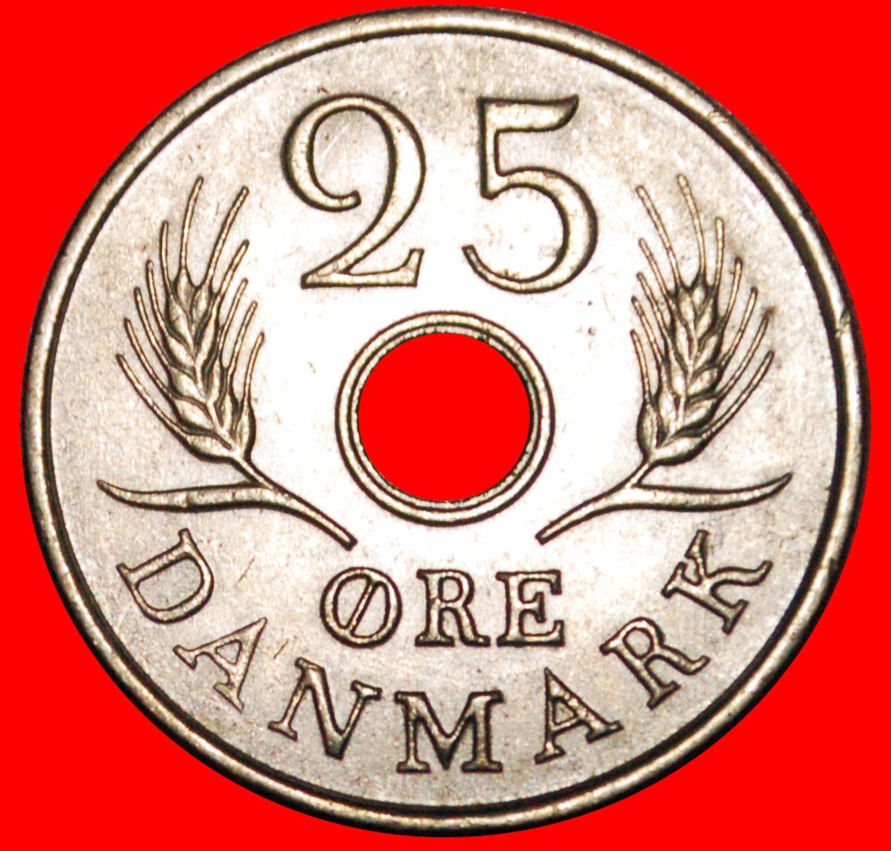 * MONOGRAMM (1966-1972): DÄNEMARK★25 OERE 1967 VZGL STEMPELGLANZ! FREDERIK IX. (1899 OHNE VORBEHALT!