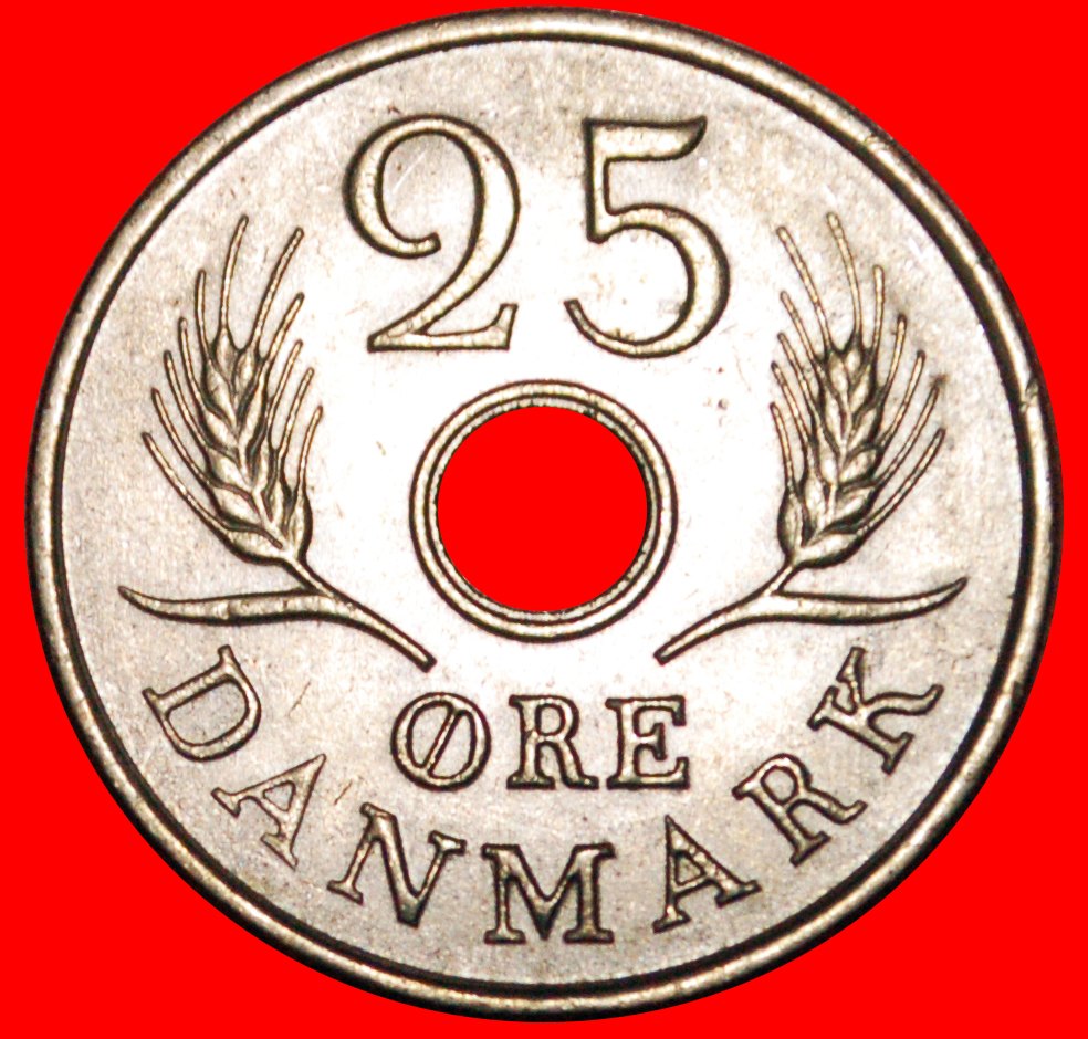  * MONOGRAMM (1966-1972): DÄNEMARK★25 OERE 1967 VZGL STEMPELGLANZ! FREDERIK IX. (1899 OHNE VORBEHALT!   