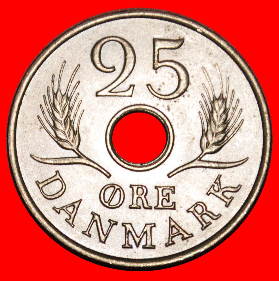  * MONOGRAM (1966-1972): DENMARK ★ 25 ORE 1972! FREDERICK IX (1899-1972) LOW START ★ NO RESERVE!   