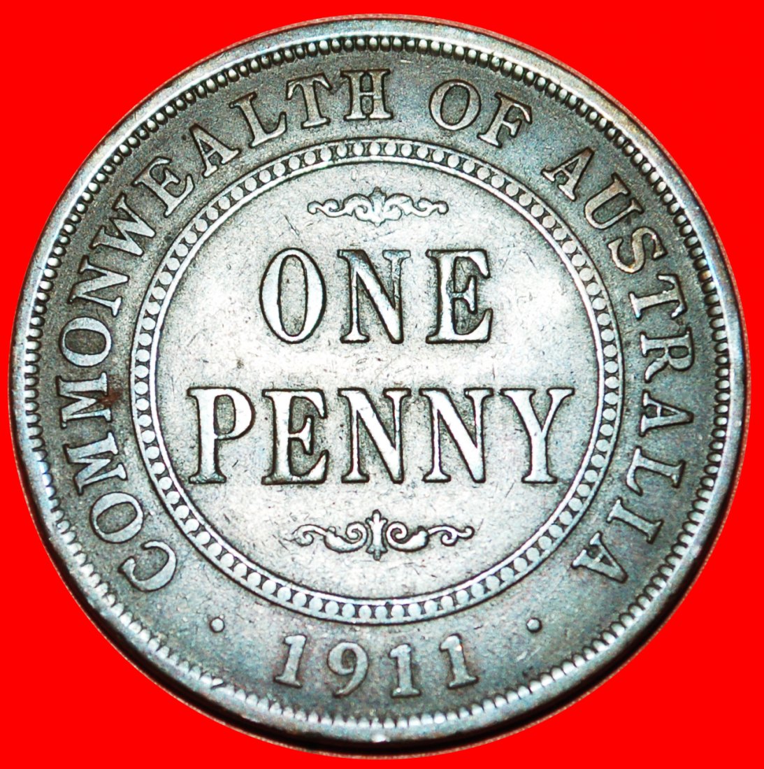 * GROSSBRITANNIEN: AUSTRALIEN ★ 1 PENNY 1911! Georg V. (1911-1936) OHNE VORBEHALT!