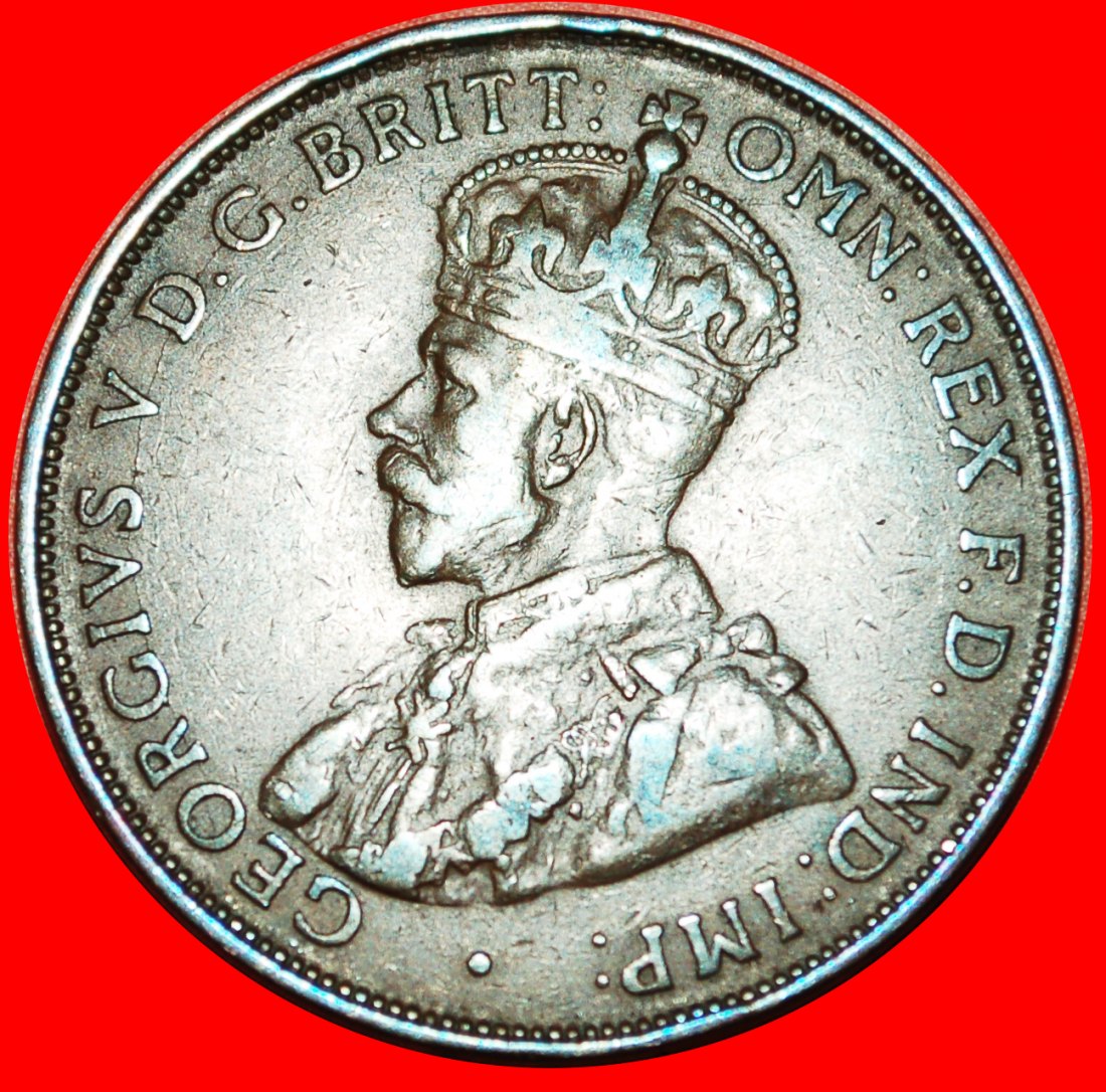  * LONDON/LONDON DIES: AUSTRALIA ★ 1 PENNY 1923! George V (1911-1936) LOW START ★ NO RESERVE!   