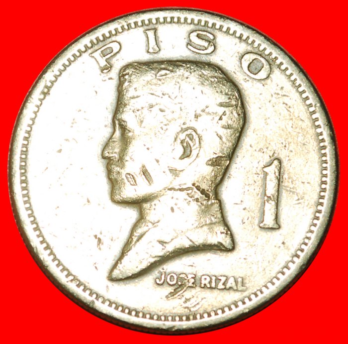 * USA JOSE RIZAL (1861-1896): PHILIPPINEN ★ 1 PISO 1972! GROSSFORMAT! OHNE VORBEHALT!