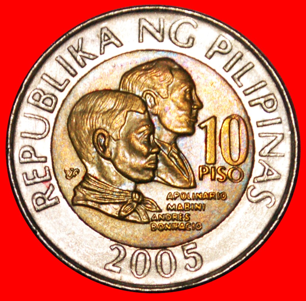 * BANK 1993: PHILIPPINEN ★ 10 PISO 2005 STEMPEL I 2000! OHNE VORBEHALT!