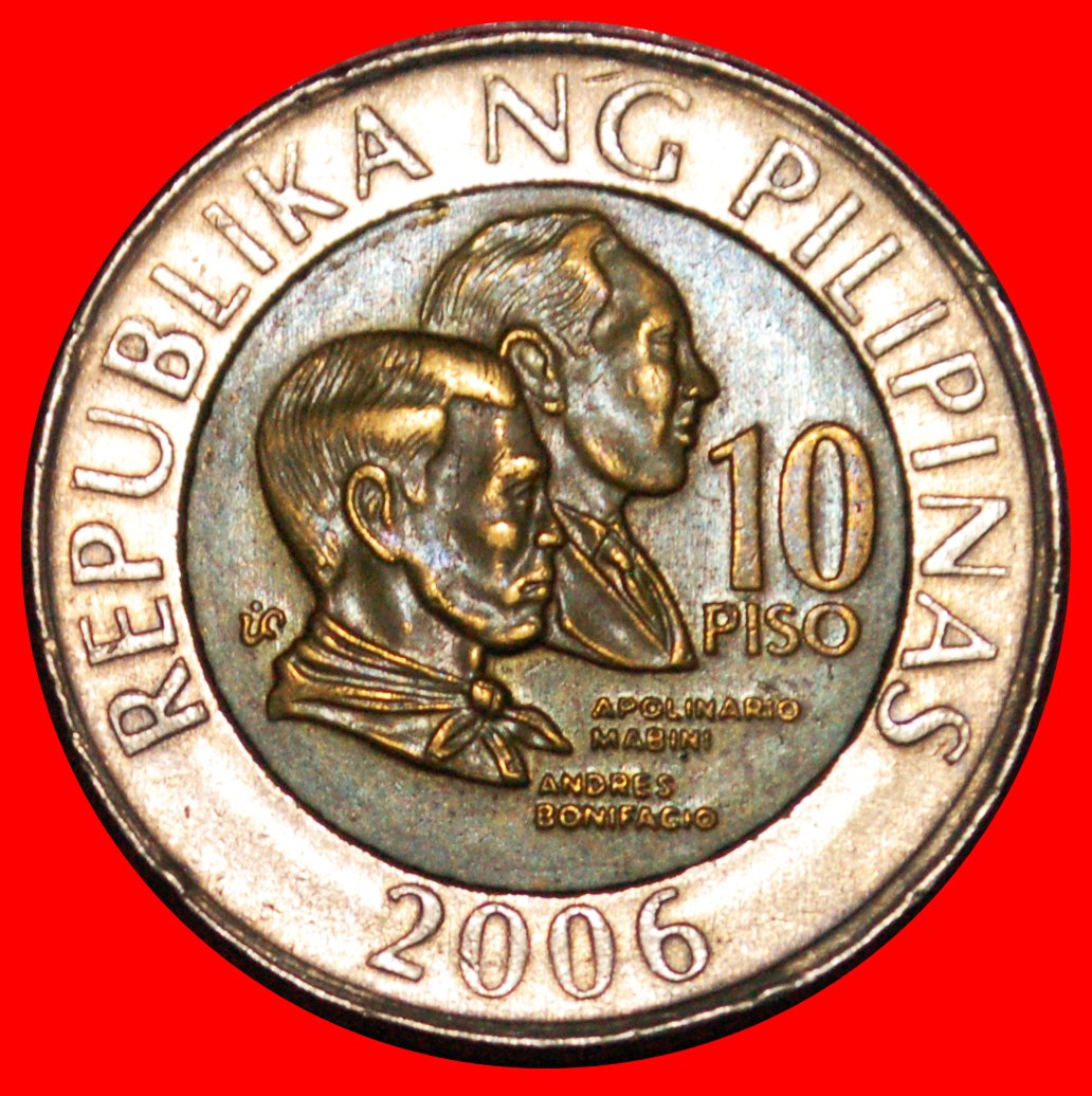 * BANK 1993: PHILIPPINEN ★ 10 PISO 2006 STEMPEL I 2000! OHNE VORBEHALT!