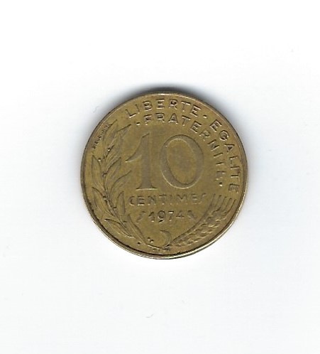  Frankreich 10 Centimes 1974   