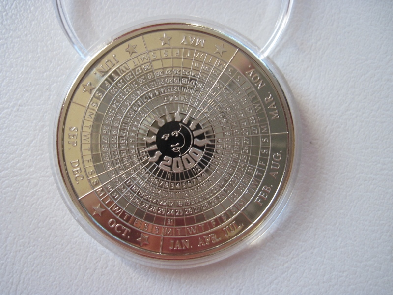  Medaille Europa 2000 astrologischer Kalender Polierte Platte in Kapsel   