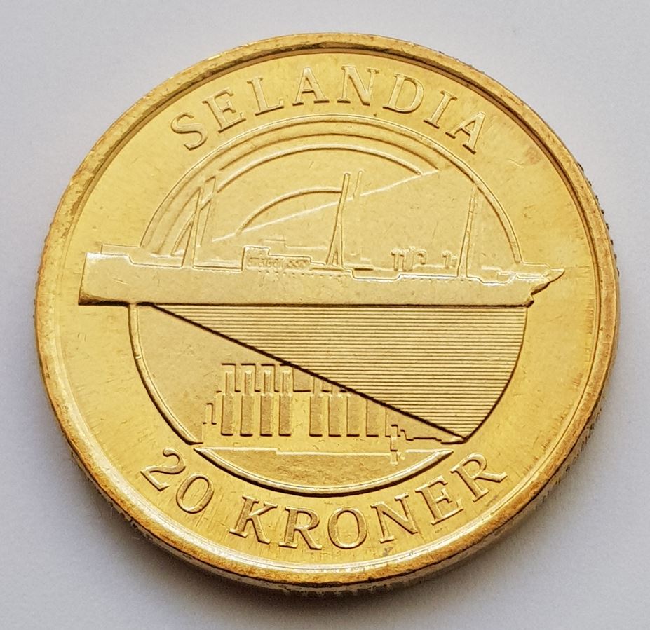 14380(7) 20 Kronen (Dänemark / Seeminen Räumschiff SELANDIA) 2008 in UNC .......... von Berlin_coins   
