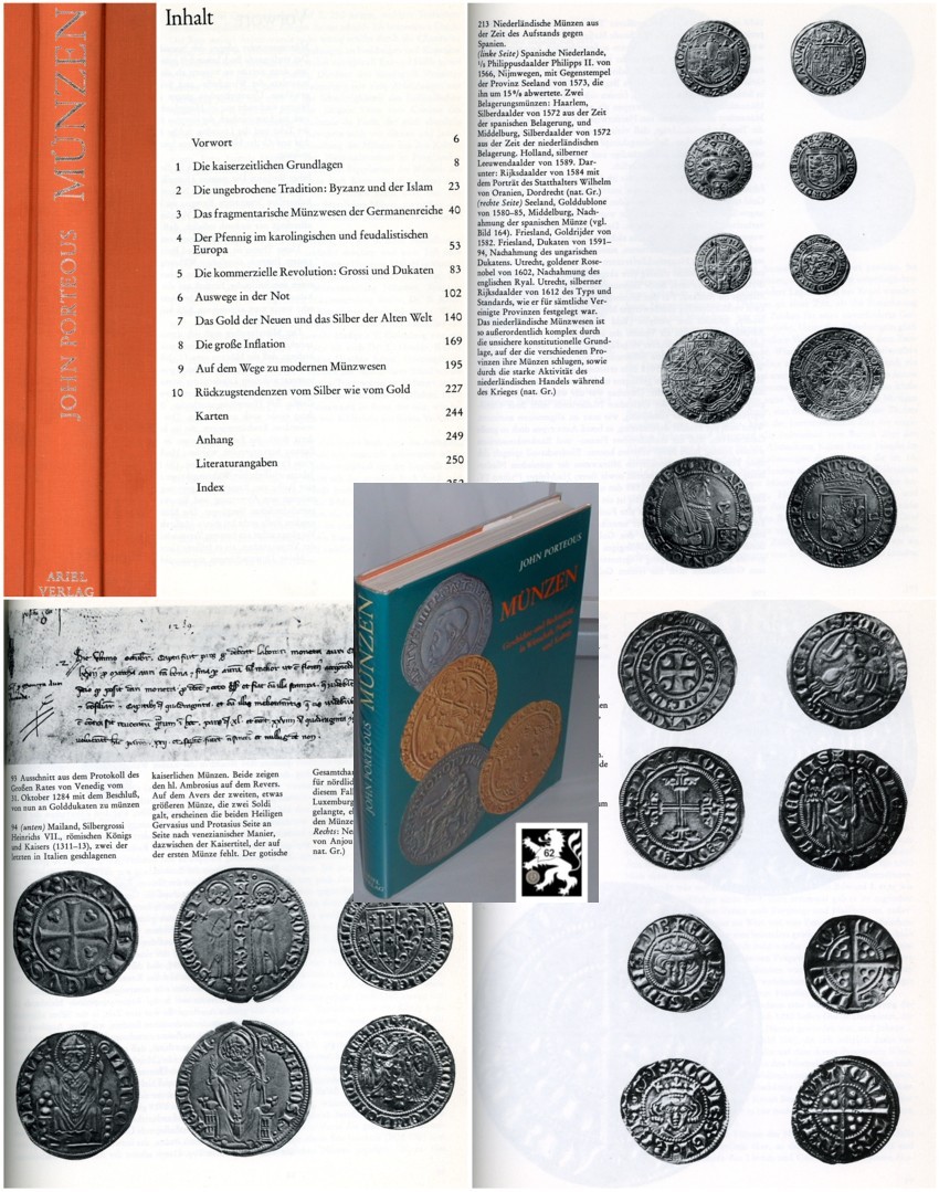  Porteous - MÜNZEN - Geschichte und Bedeutung in Wirtschaft Politik und Kultur / Ln   