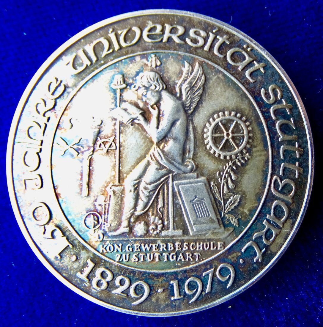  Universität Stuttgart Silbermedaille 150. Jubiläum 1979   