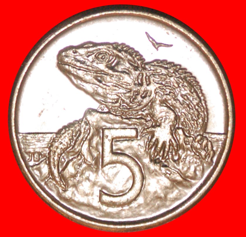  * NORWAY LIZARD: NEW ZEALAND ★ 5 CENTS 1996 MINT LUSTRE! LOW START ★ NO RESERVE!   