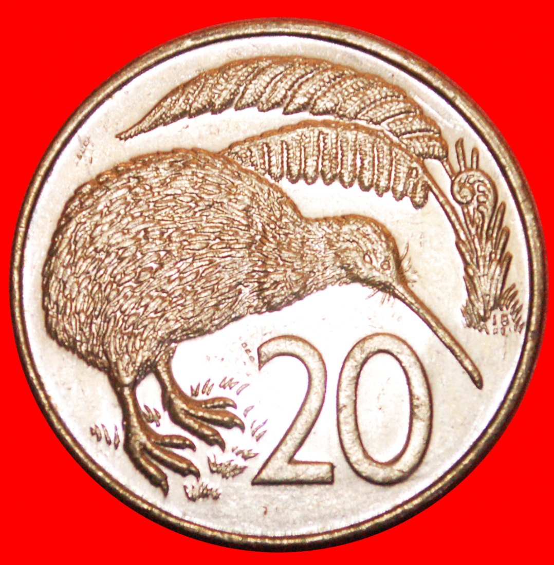  * AUSTRALIEN: NEUSEELAND ★ 20 CENTS 1988 KIWI-VOGEL! OHNE VORBEHALT!   