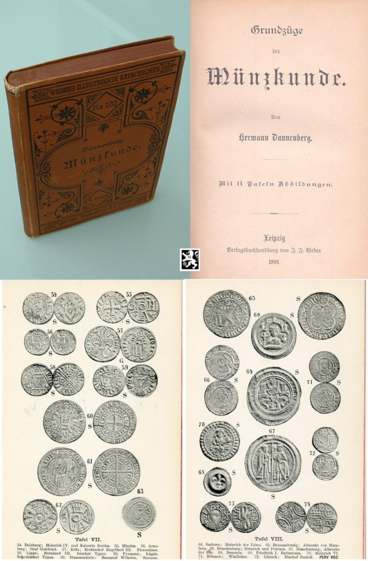  Dannenberg - Grundzüge der Münzkunde (Ausgabe 1891) Ln   