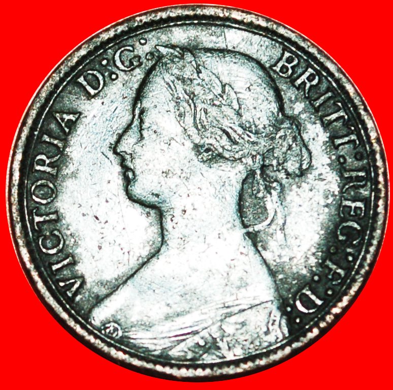  * HERRIN DER SEEN: GROSSBRITANNIEN ★ FARTHING 1864 SCHIFF! Victoria (1837-1901) OHNE VORBEHALT!   