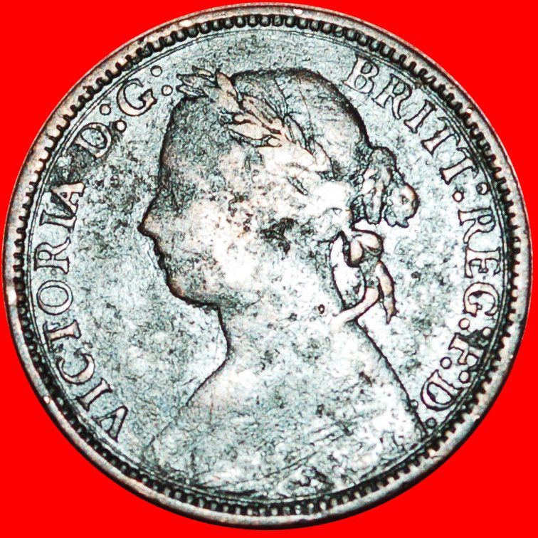  * HERRIN DER SEEN: GROSSBRITANNIEN ★ FARTHING 1875H SCHIFF! Victoria (1837-1901) OHNE VORBEHALT!   