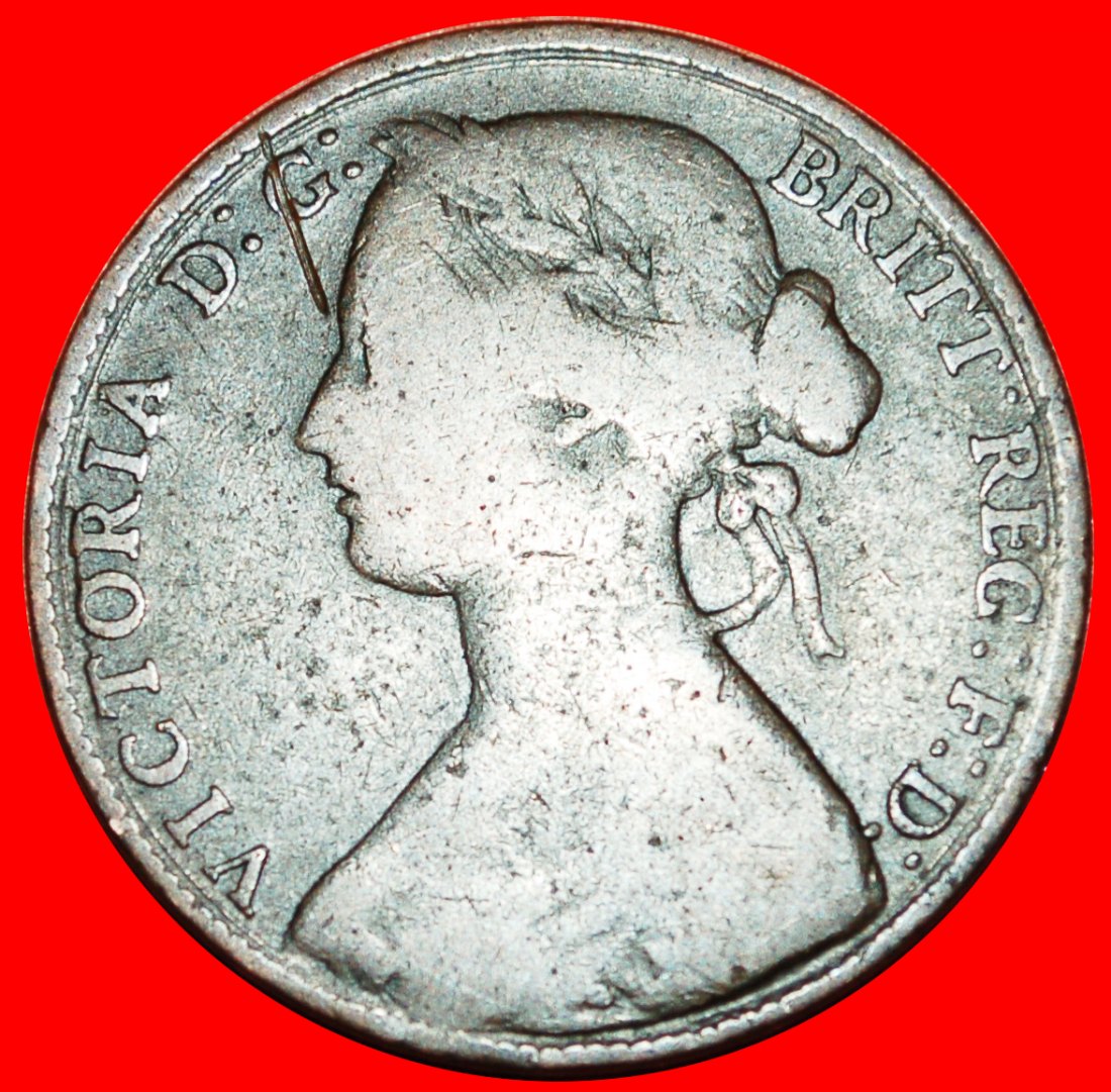  * HERRIN DER SEEN: GROSSBRITANNIEN ★ PENNY 1860 SCHIFF! Victoria (1837-1901) OHNE VORBEHALT!   