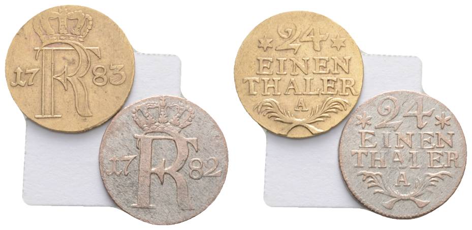  Altdeutschland; 2 Kleinmünzen 1782/1783   