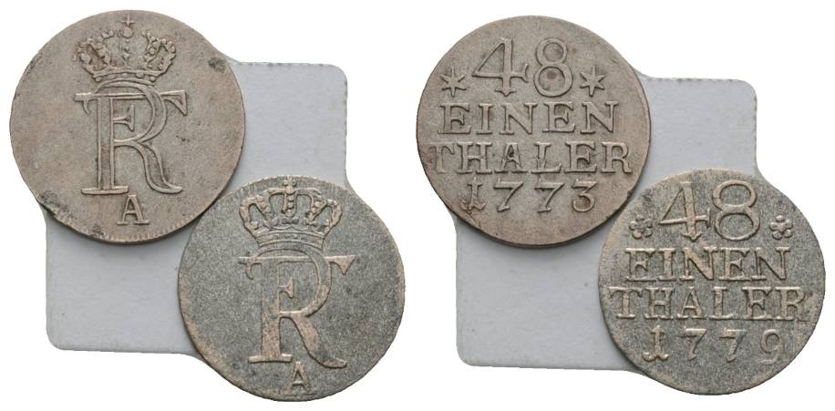  Altdeutschland; 2 Kleinmünzen 1773/1779   