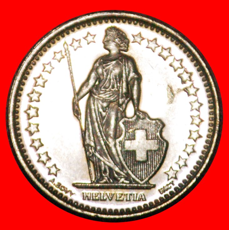  * WITH STAR (1983-2021): SWITZERLAND ★ 1/2 FRANC 2007B MINT LUSTRE! LOW START★NO RESERVE!   