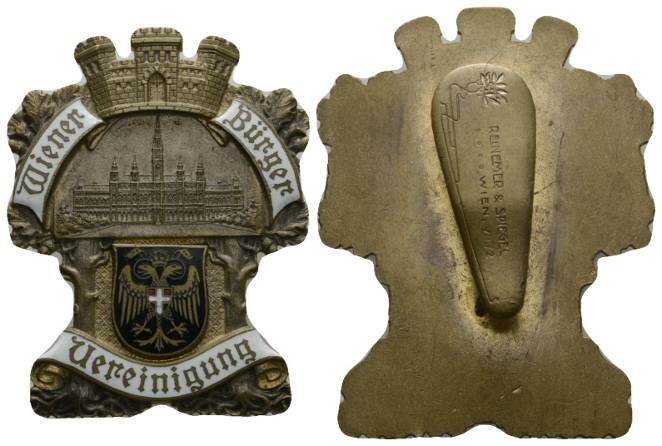  Orden; Wiener-Bürger-Vereinigung; Bronze; H 48,79 x B 37,84 mm; 25,28 g   