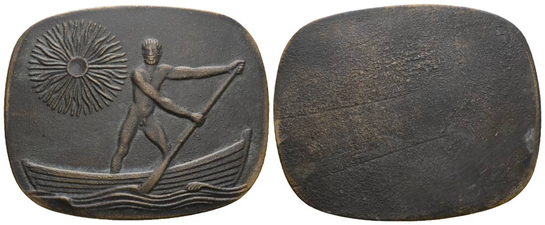  Plakette; Bronze; 78,38 g; H 64,82 X B 78,77 mm   
