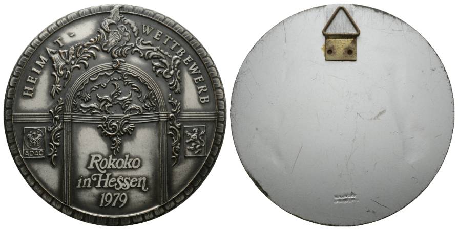  Medaille; Rokoko in Hessen 1979; Heimat Wettbewerb; einseitig; unedel; Ø 100,19 mm; 100,67 g   