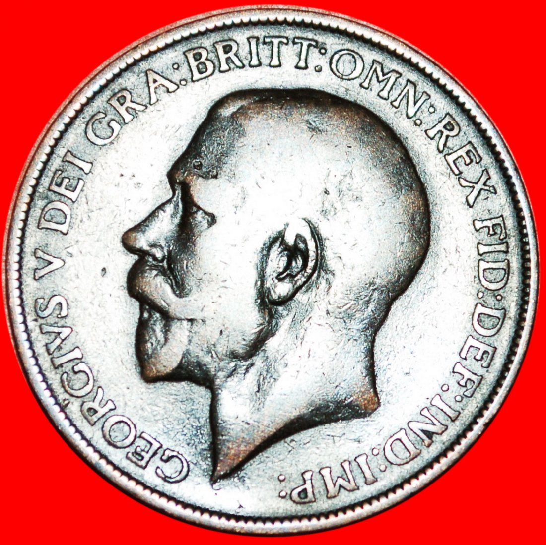  * MISTRESS OF SEAS: UNITED KINGDOM ★ PENNY 1912H! GEORGE V (1911-1936) LOW START! ★ NO RESERVE!   