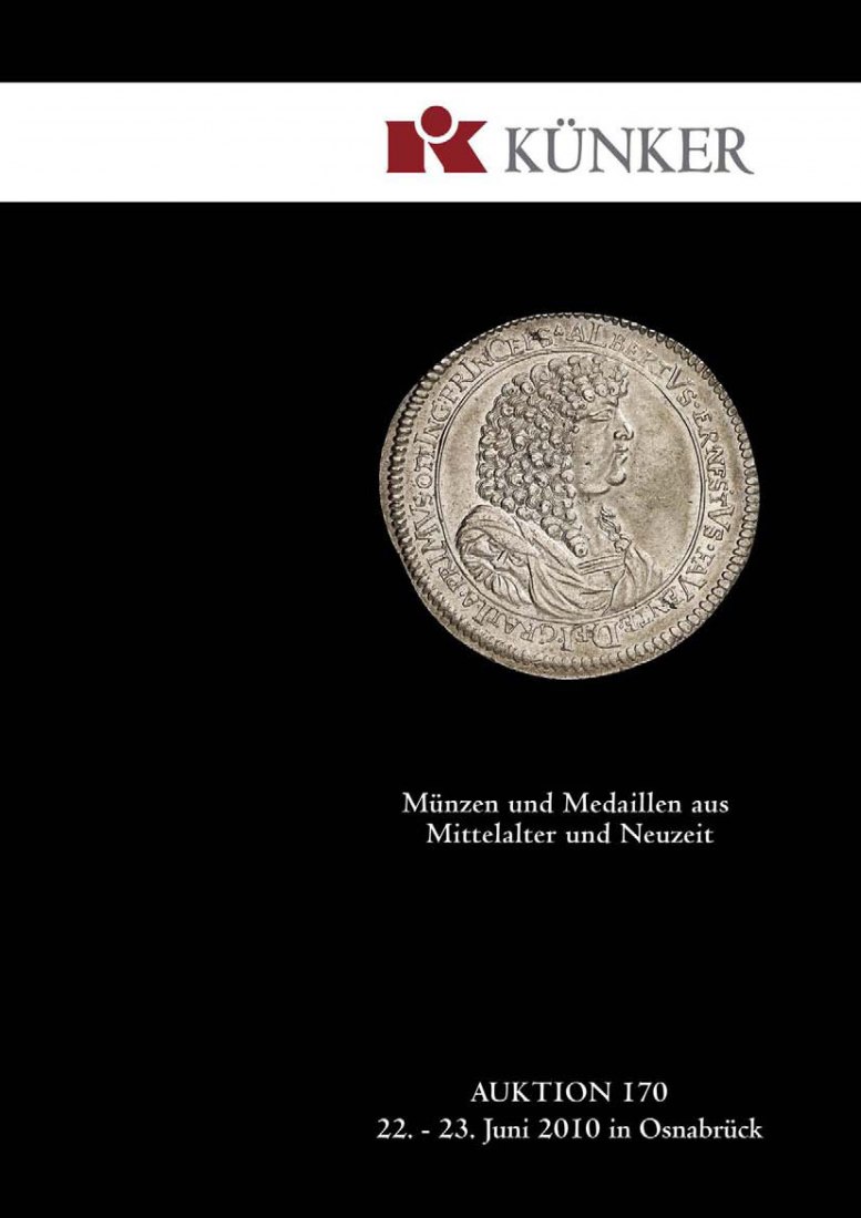 Künker (Osnabrück) 170 (2010) Münzen aus Mittelalter und Neuzeit ua. Spezialsammlung Waldeck