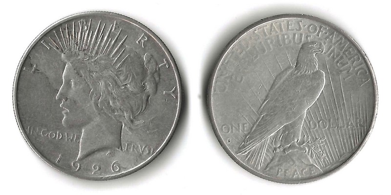  USA  1 Peace Dollar 1926  FM-Frankfurt Feinsilber: 24,06g   