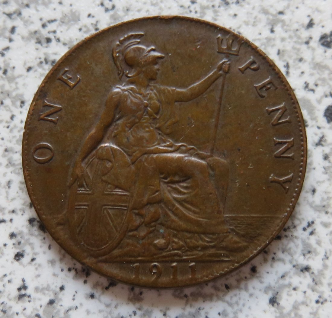  Großbritannien One Penny 1911 (3)   