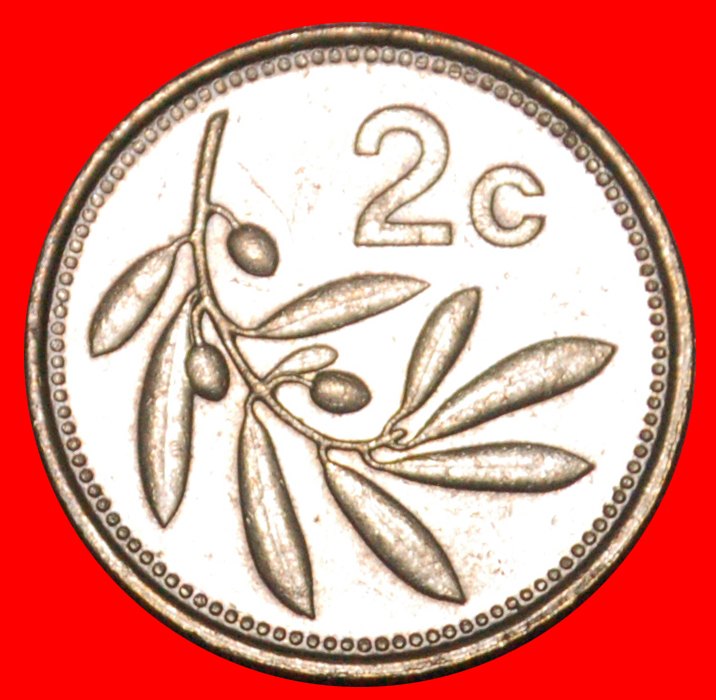  * OLIVE (1991-2007): MALTA ★ 2 CENTS 1993 VZGL STEMPELGLANZ! OHNE VORBEHALT!   